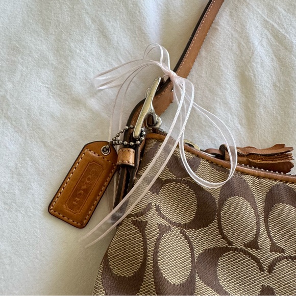 Vintage Y2K Coach Jacquard Demi Baguette Shoulder Bag - Picture 2 of 7